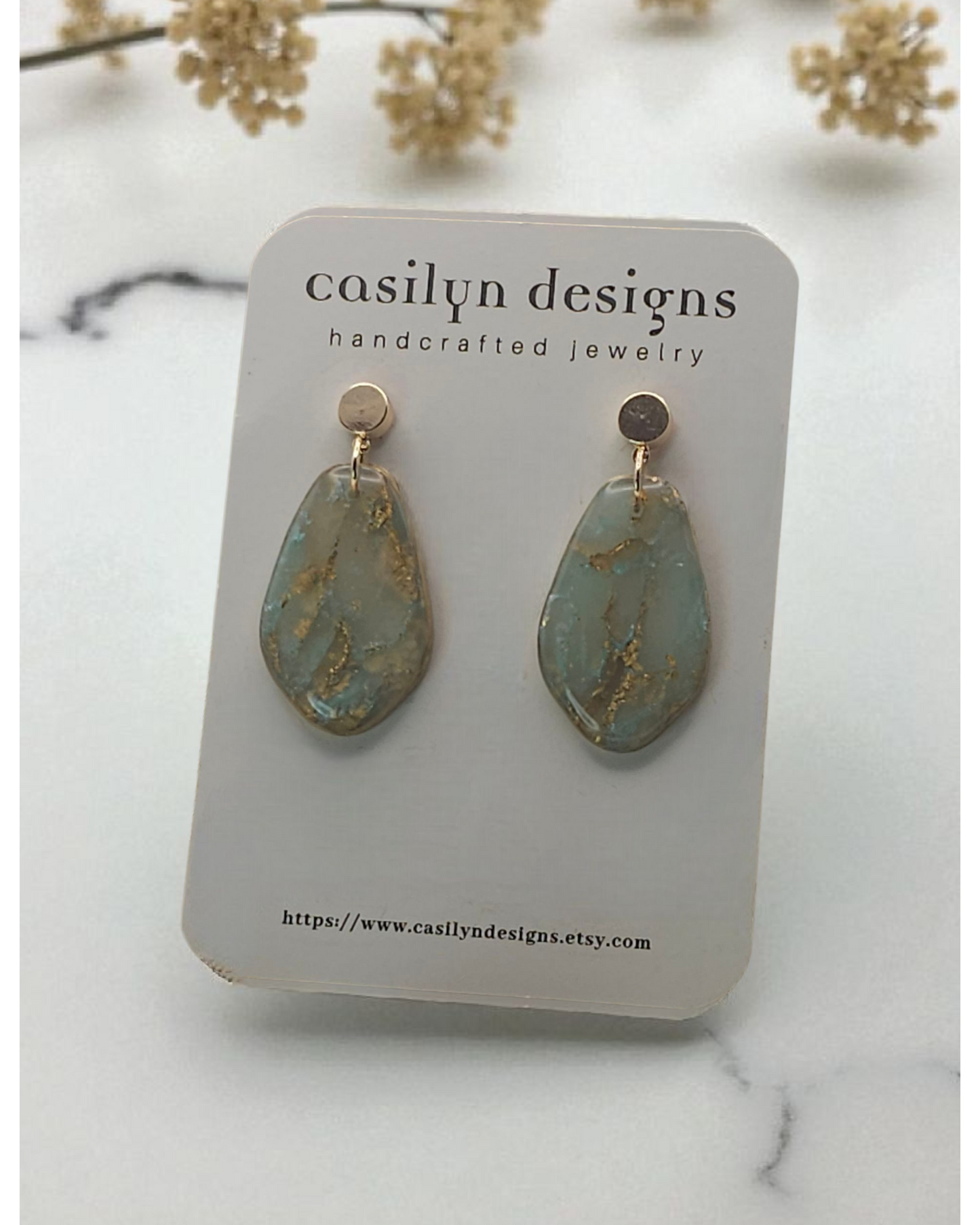 Light Blue-green Faux Quartz